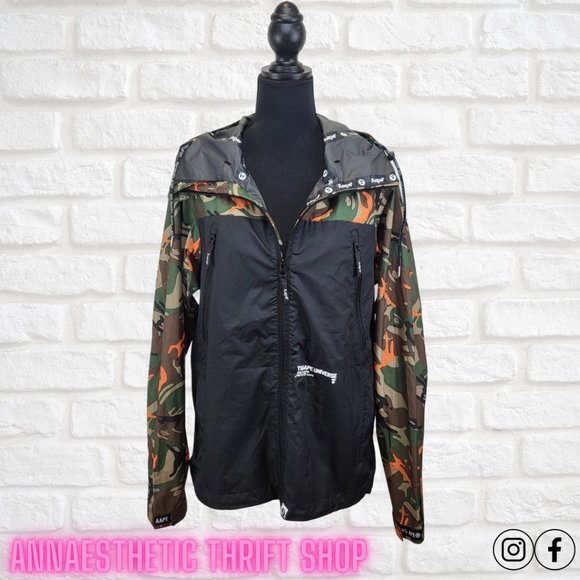 AAPE BY *A BATHING APE® camouflage print windbreaker - Picture 1 of 3